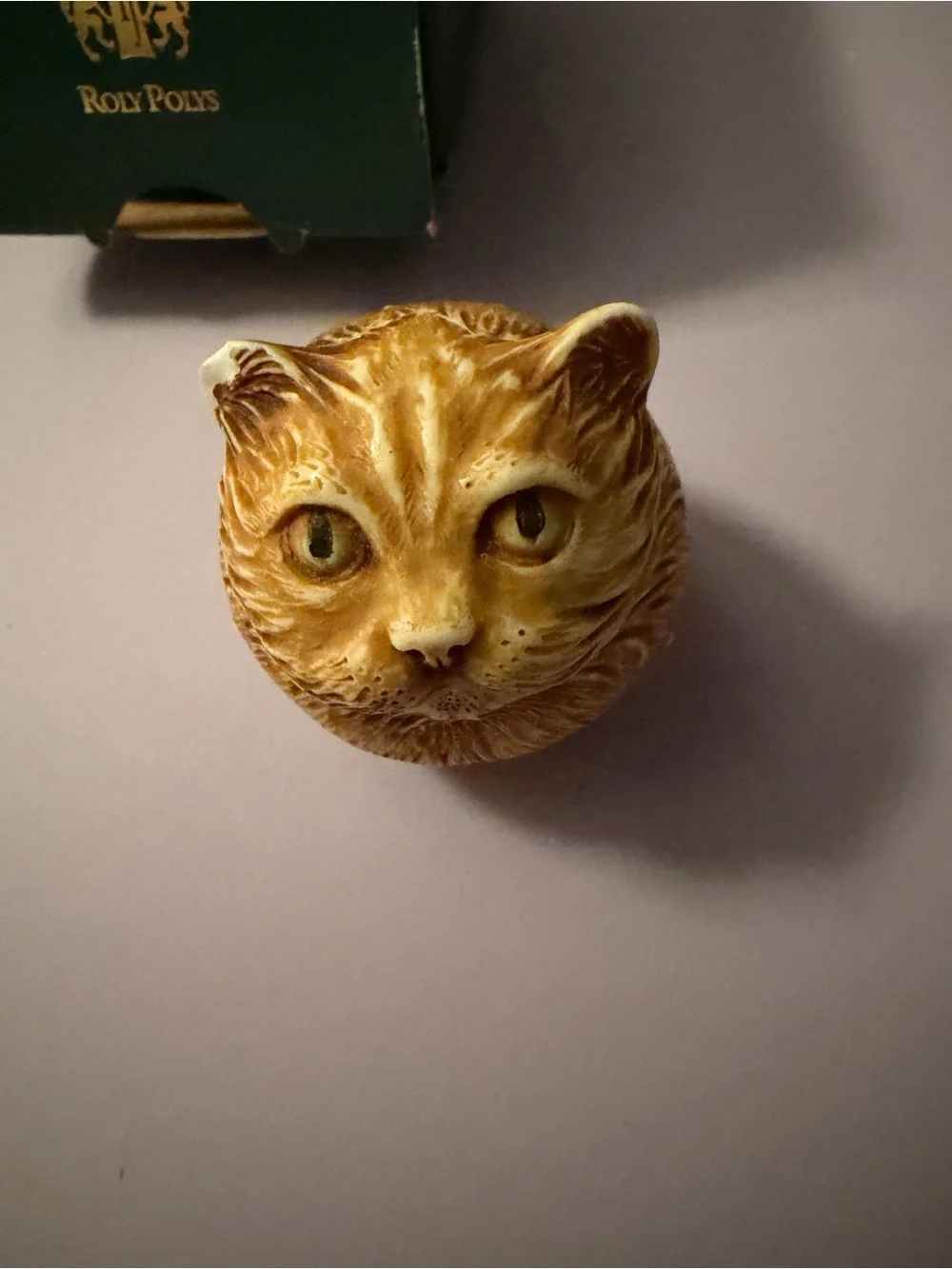 Harmony Kingdom Cass Cat Head Trinket Box - Brown & Gold